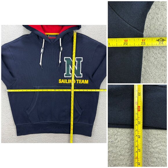 Nautica Lil Yachty Hoodie Mens Small S Navy Blue Sailing Team Fleece Sweatshirt - Picture 11 of 11